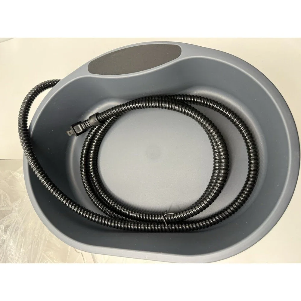 Fuliuna Outdoor Heated Water Bowl for Dog & Cat, Anti Chew Cord Large 125 OZ